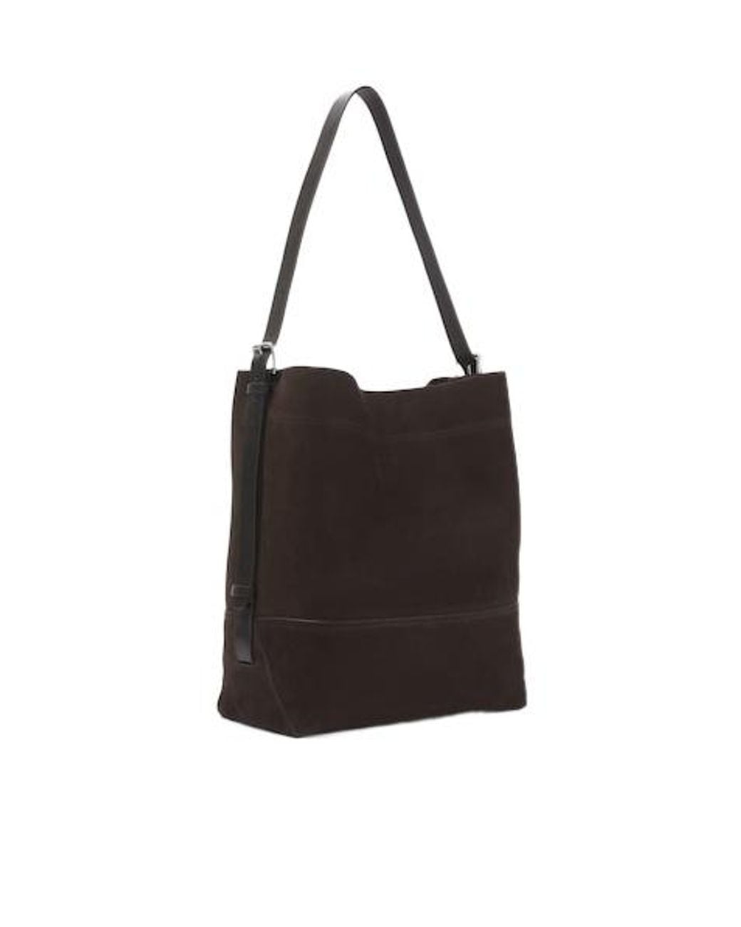 Lemaire Black Belted Leather Tote Bag for men