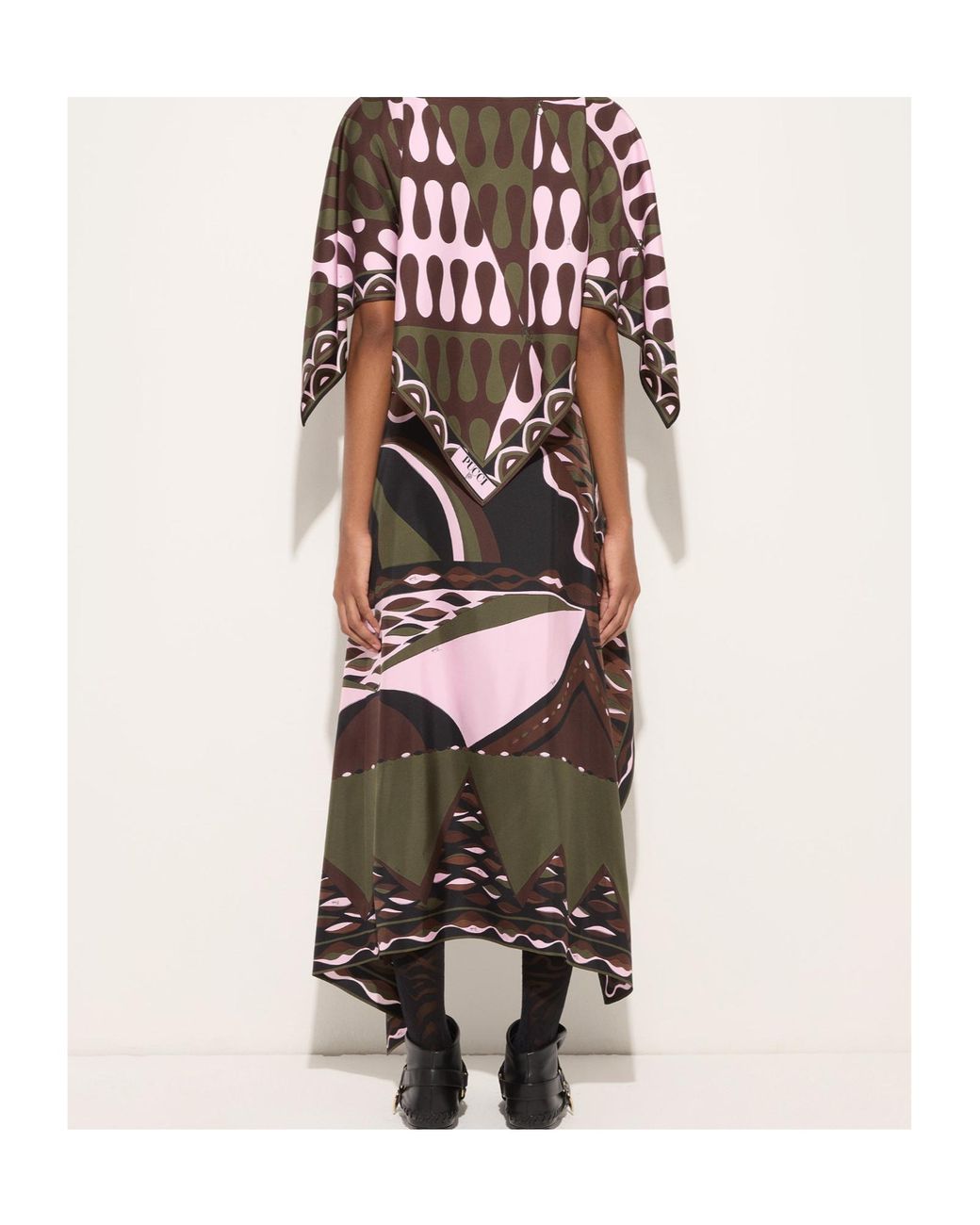 Emilio Pucci Multicolor Pucci Dune Printed Satin Skirt