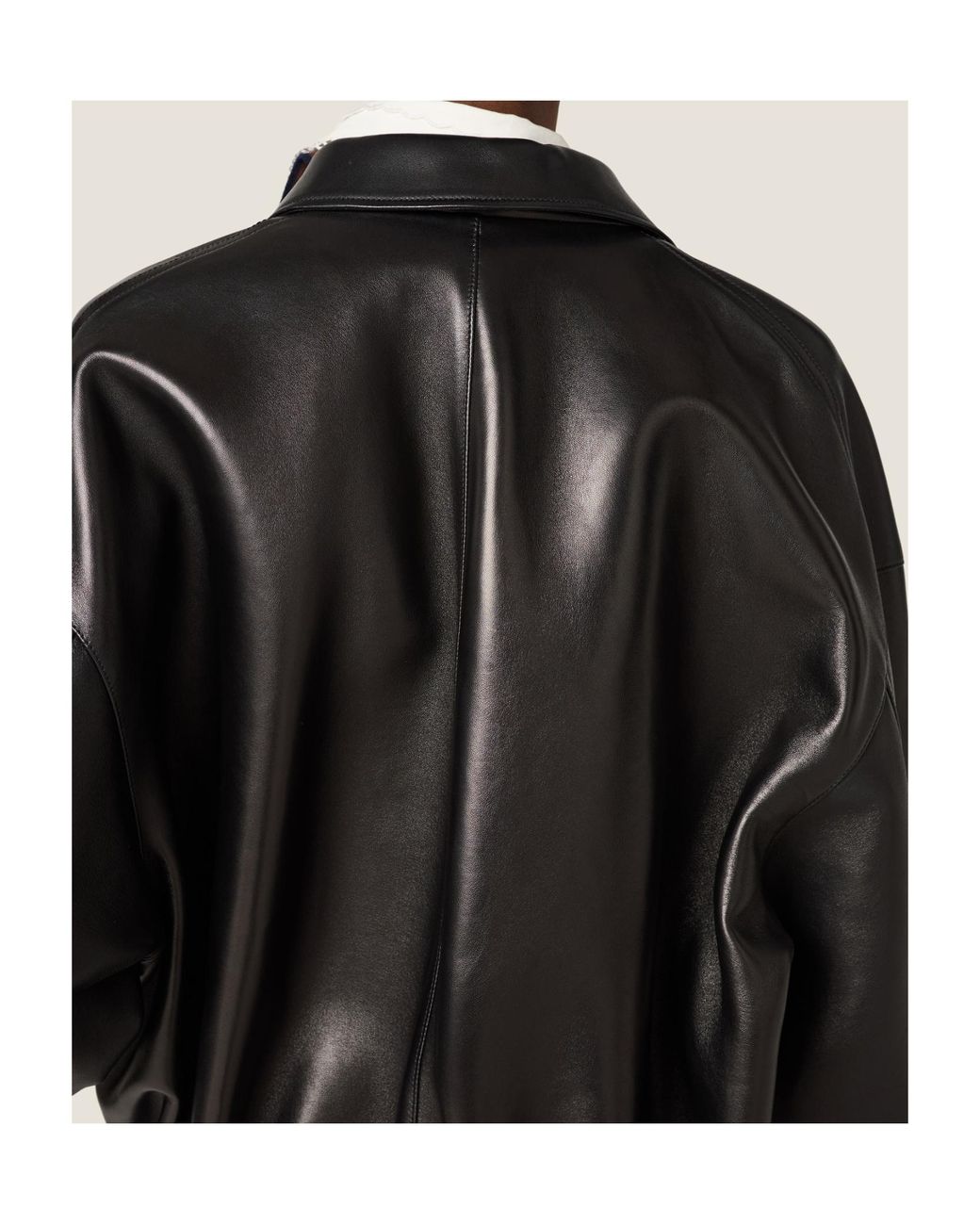 Miu Miu Black Plongé Leather Jacket