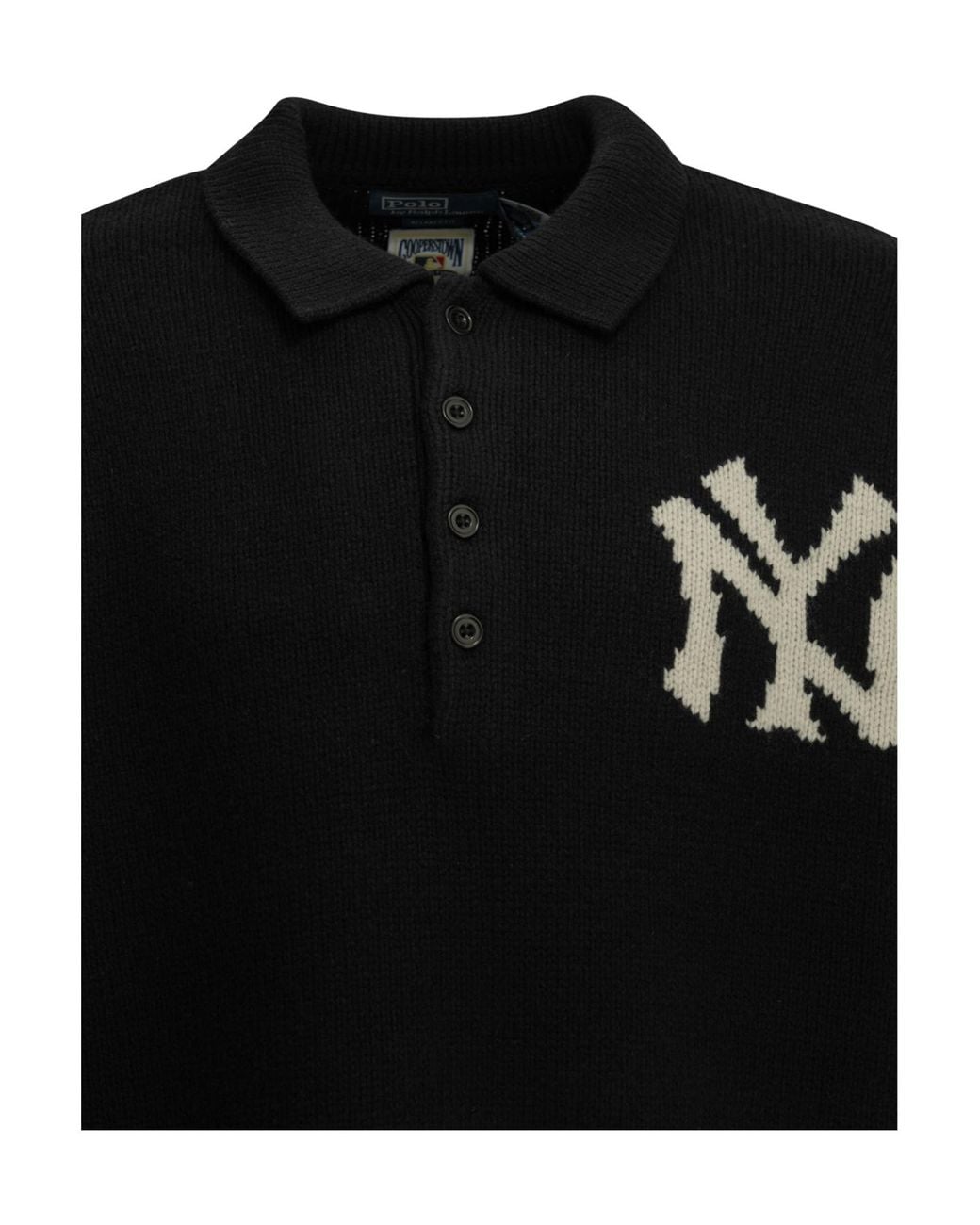 Polo Ralph Lauren Black Yankees Polo Knitted Sweater for men