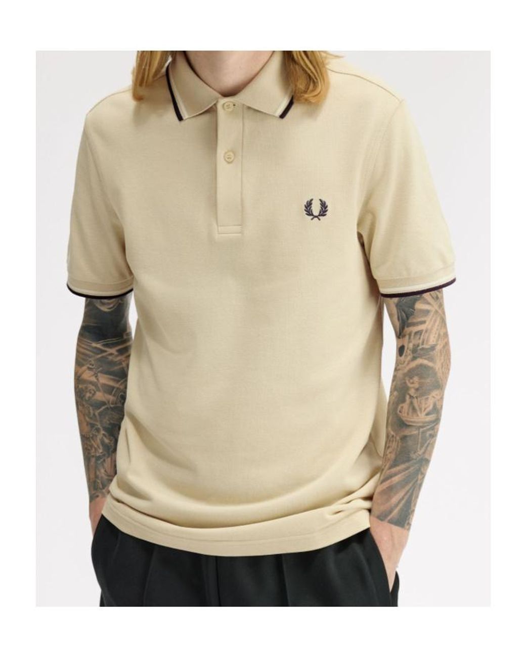Fred Perry Natural Short-Sleeved Polo Shirt for men