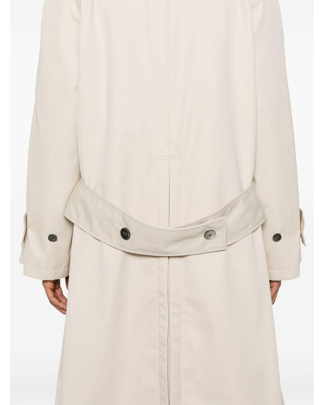 Thom Browne White Waterproof Trench Coat for men