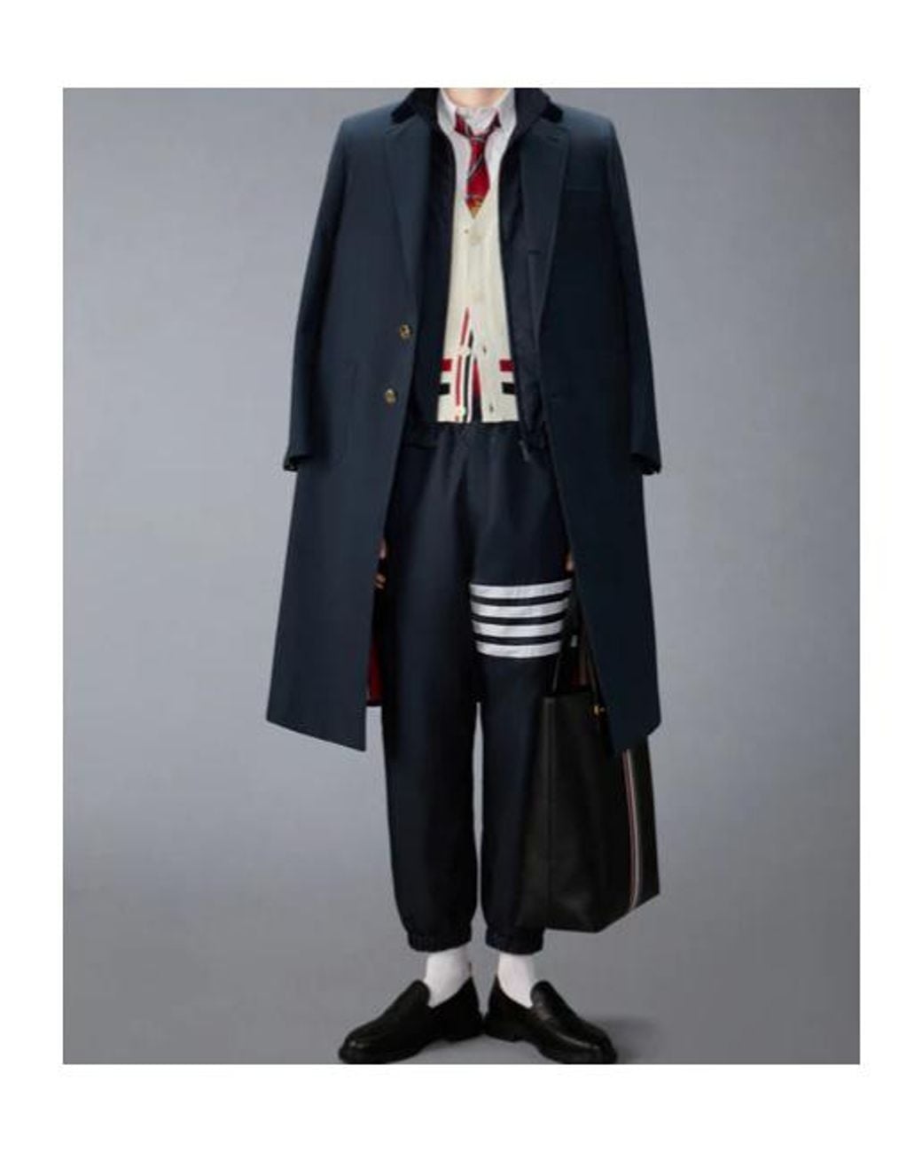 Thom Browne Blue Four-Bar Ripstop Track Pants for men