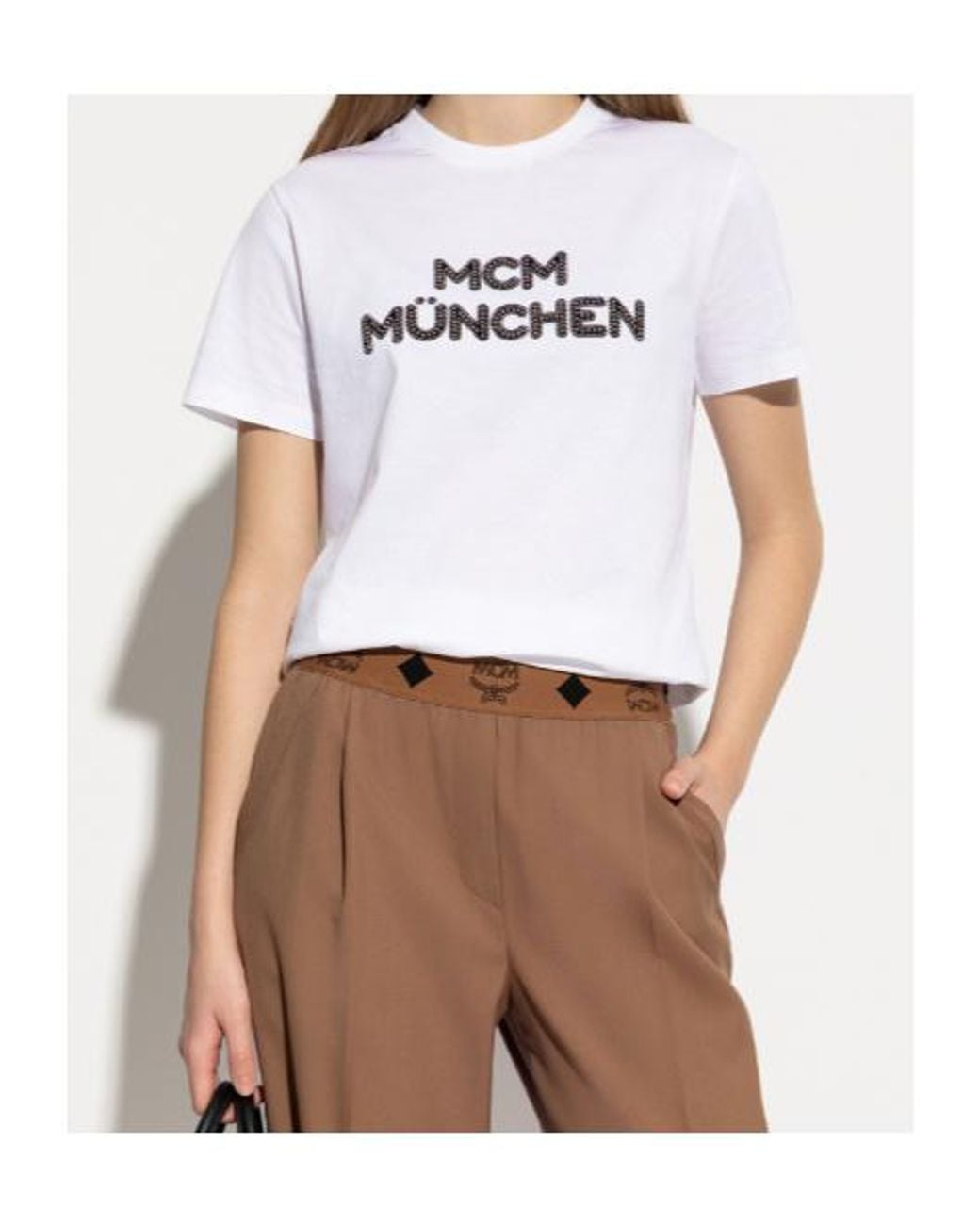 MCM White Short-Sleesleeved T-Shirt
