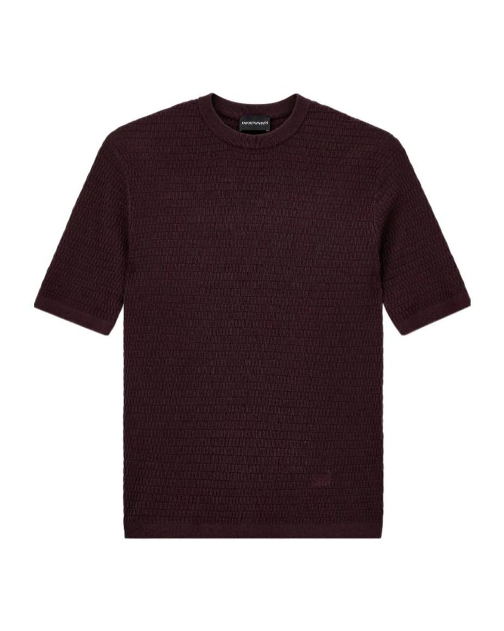 Emporio Armani Red Crew-Neck Sweater for men