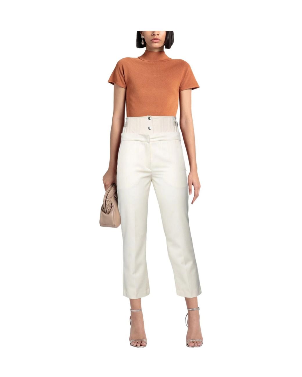 Sportmax White Minimal Stretchtwill Trousers