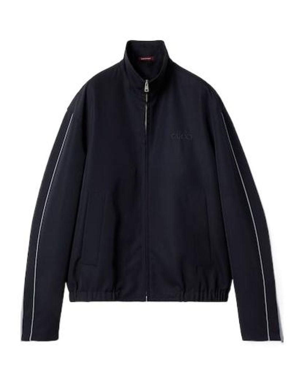 Gucci Blue Embroidered Twill Jacket for men