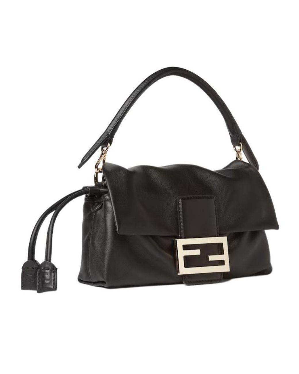 Fendi Black Baguette Soft Small Tote Bag