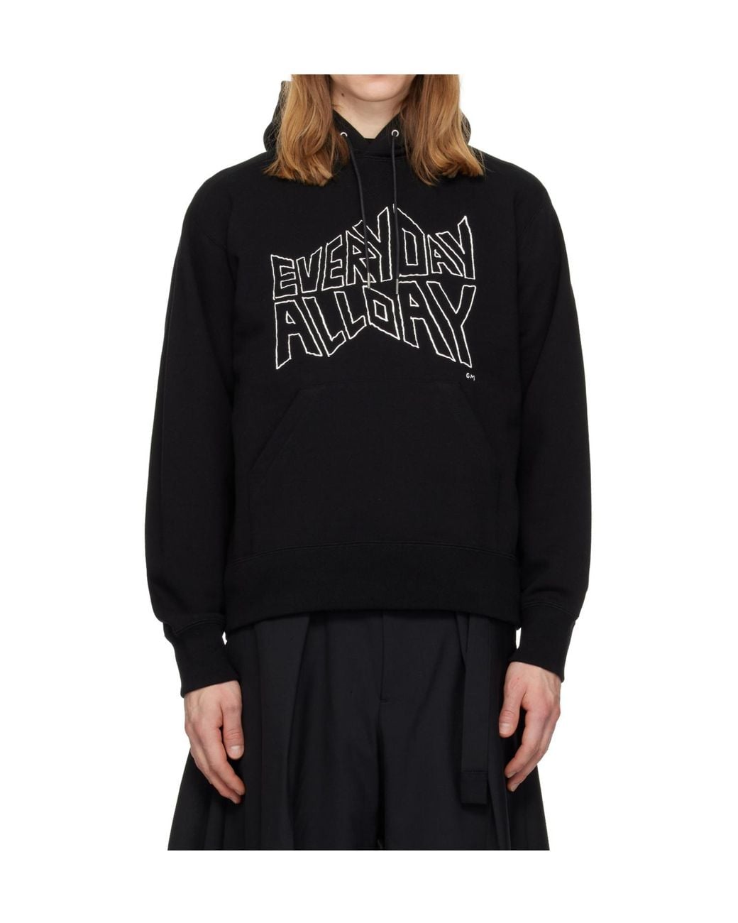Sacai Black X Geoff Mcfetridge Graphic-Print Hoodie for men