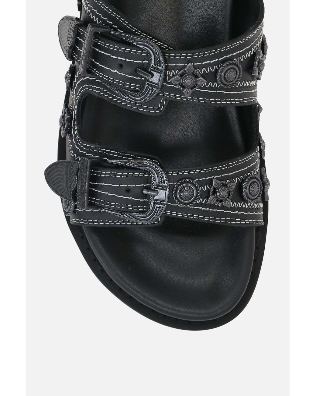 Toga Black Buckle Detailed Sandals