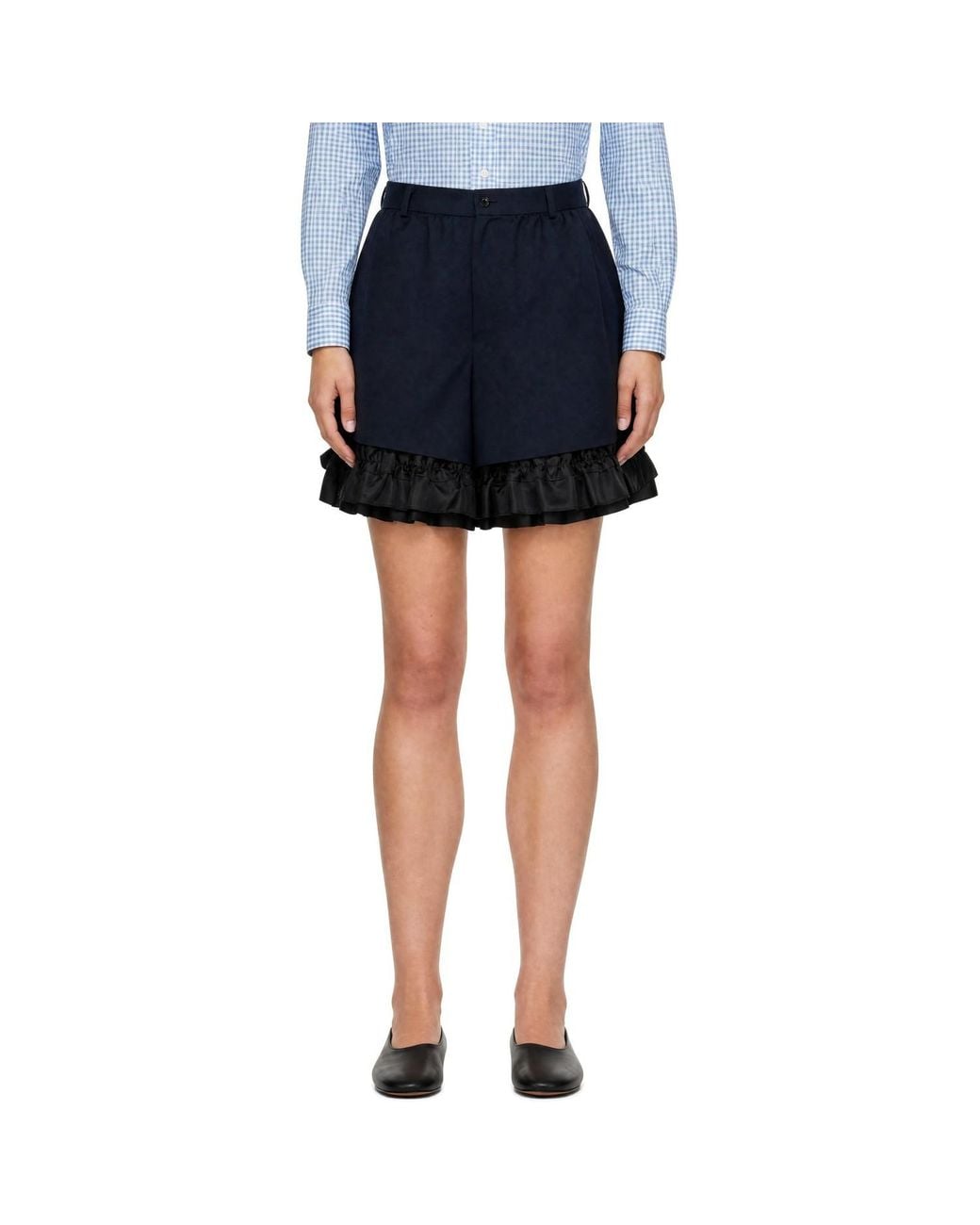 Comme des Garçons Blue Wide-Leg Trousers With An Elastic Waist