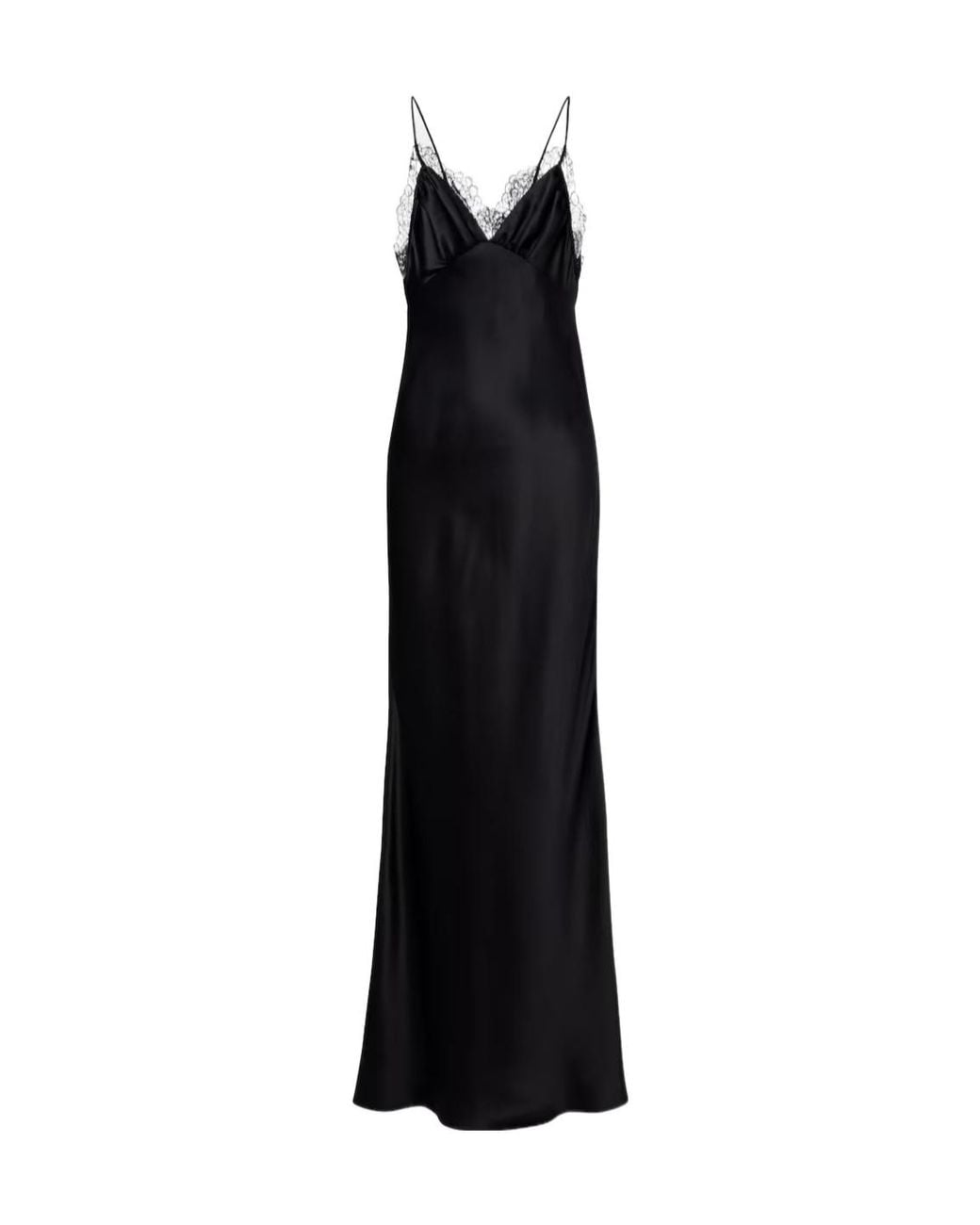 Nili Lotan Black Sylas Spaghetti Strap Dress