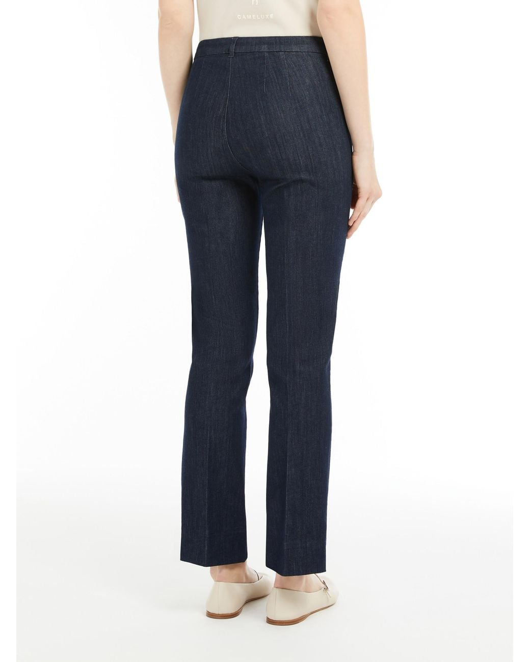 Max Mara Blue 'S Pleat Detailed Tapered Pants