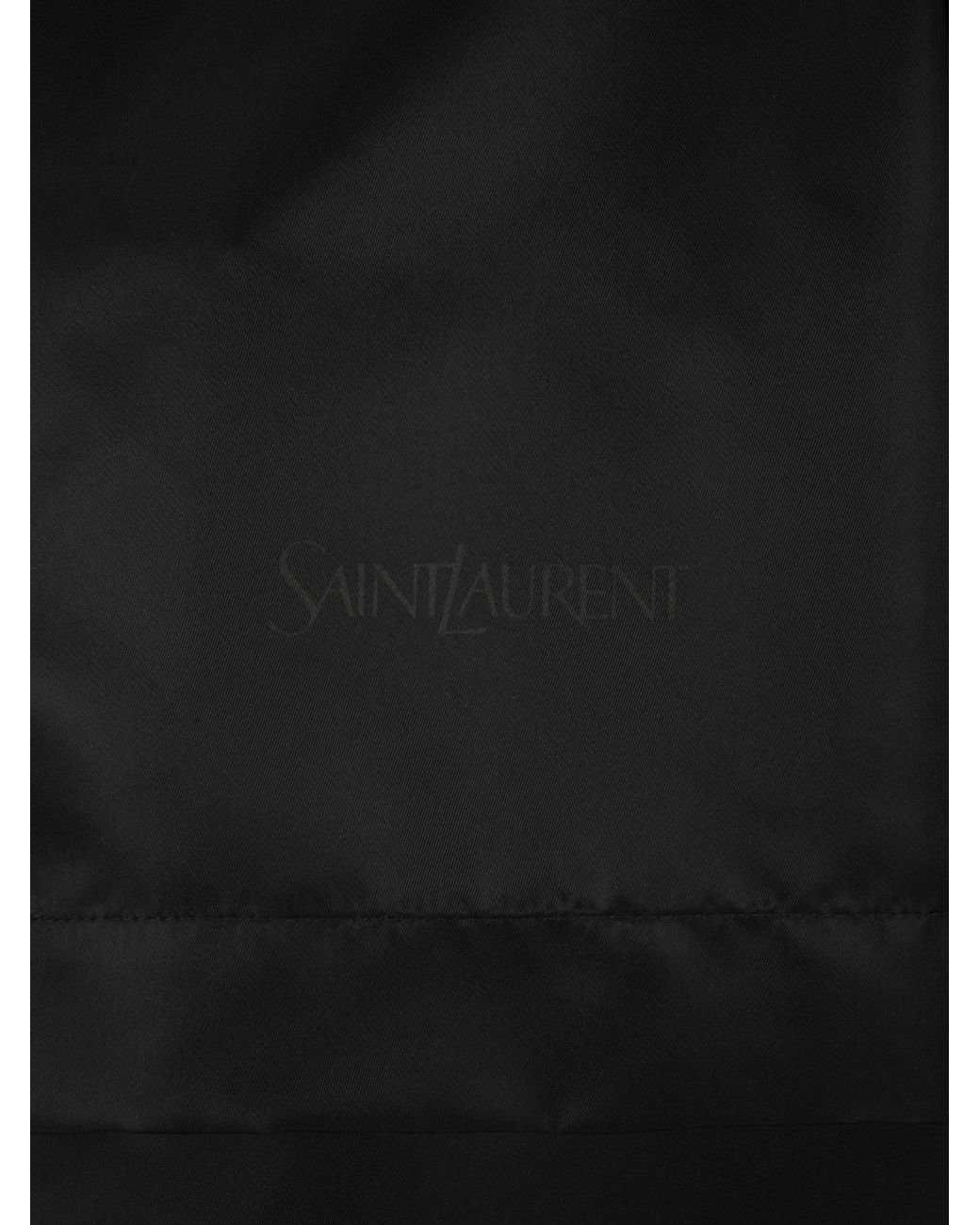 Saint Laurent Blue Hooded Logo-Print Jacket for men