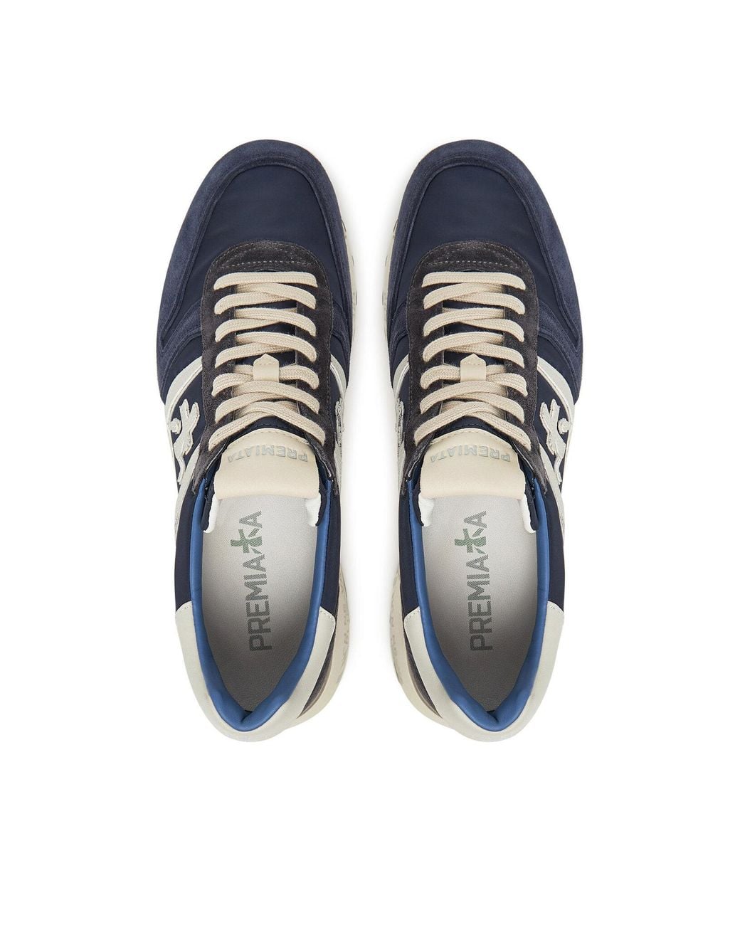 Premiata Blue Round-Toe Sneakers for men