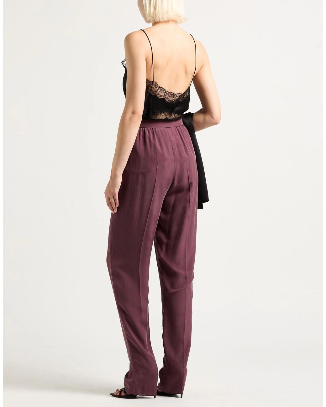 Saint Laurent Purple Tapered Casual Pants