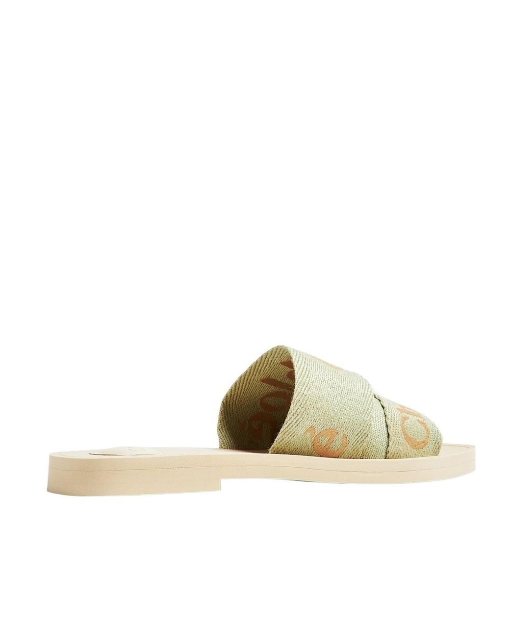Chloé Metallic Square-Toe Flat Slides