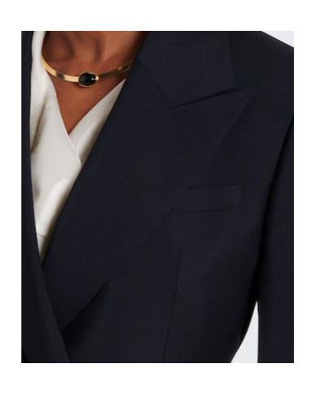 Rohe Blue Double-Breasted Wool And Mohair Blazer