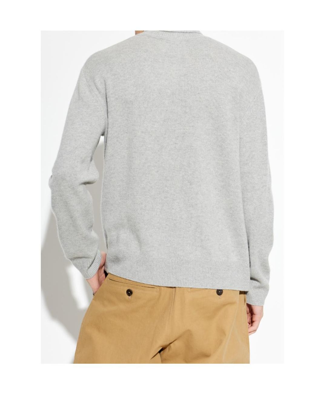Lisa Yang Gray Faron Turtleneck Knitted Sweater for men