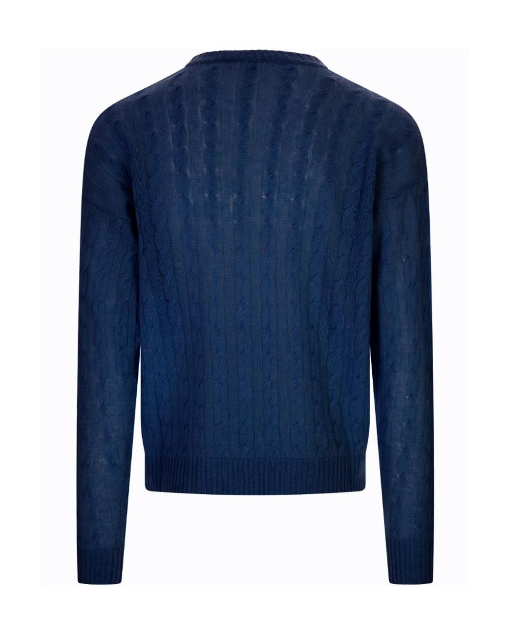 Etro Blue Logo Embroidered Crewneck Jumper for men