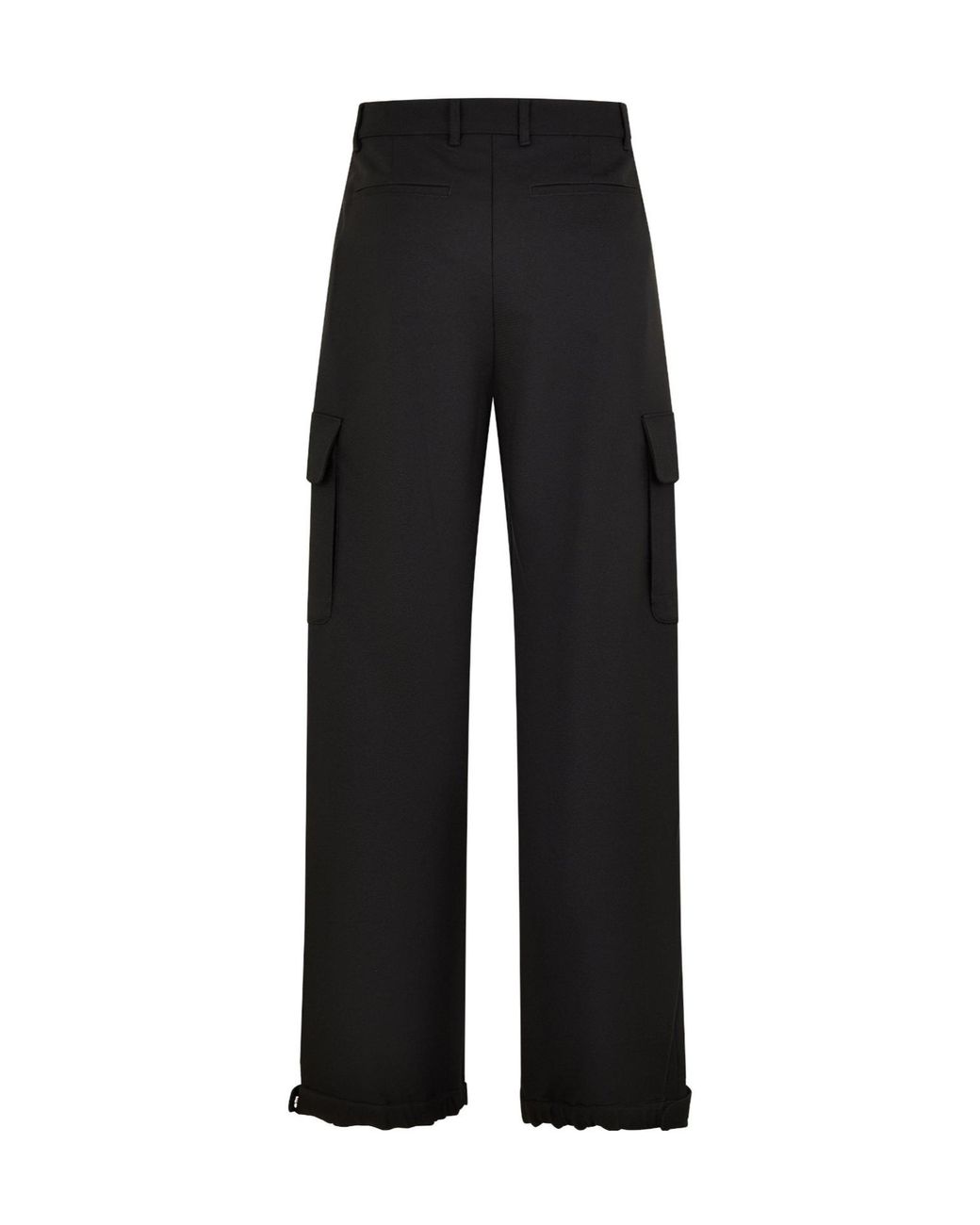 Off-White c/o Virgil Abloh Black High-Waisted Wide-Leg Cargo Trousers for men