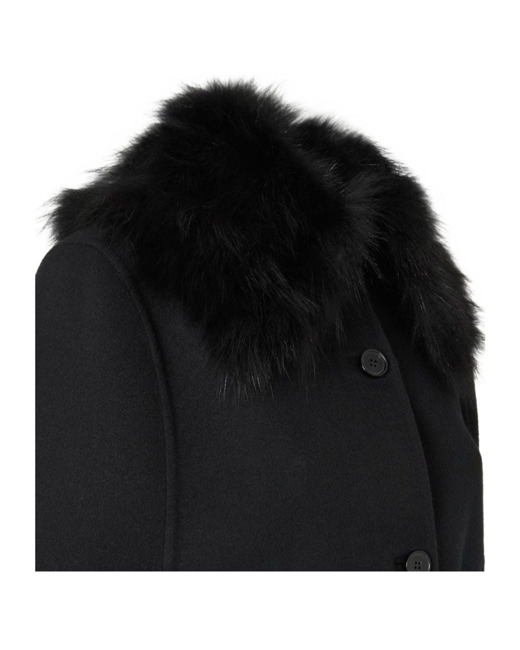 Fendi Black Single Breasted Long Cape
