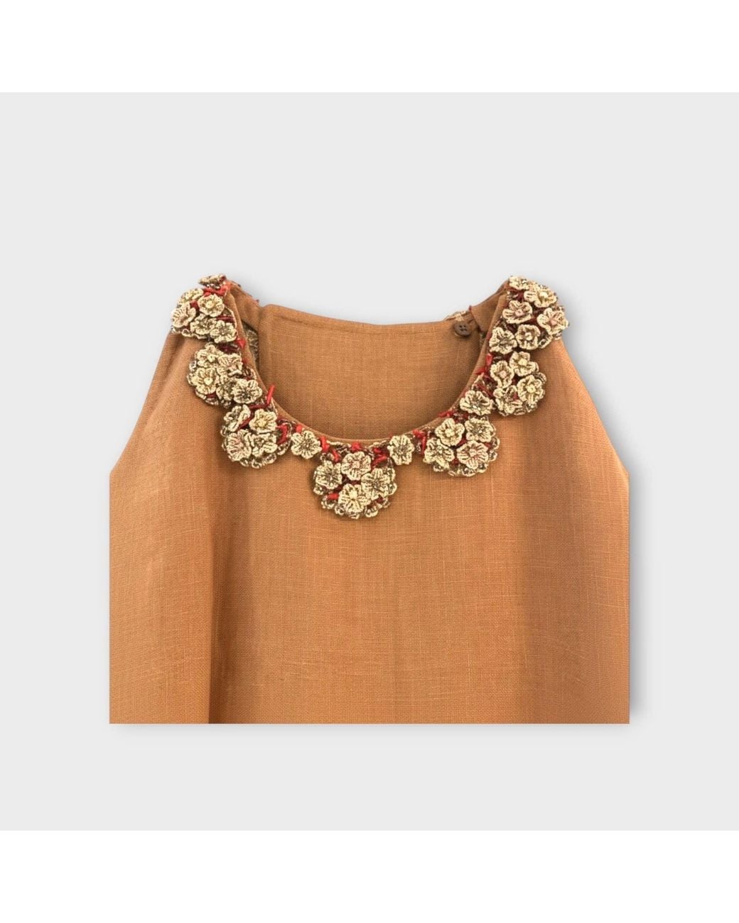 Valentino Brown Sleeveless Dress