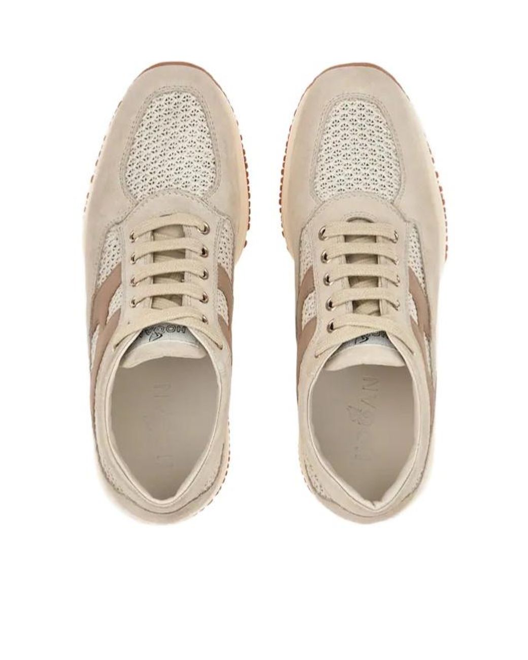Hogan Natural Interactive Lace-Up Sneakers