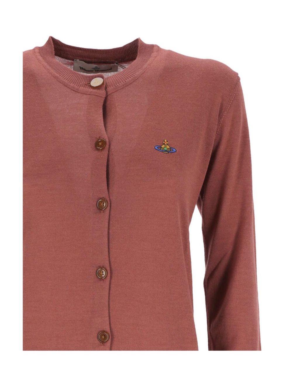 Vivienne Westwood Logo Embroidered Knitted Cardigan