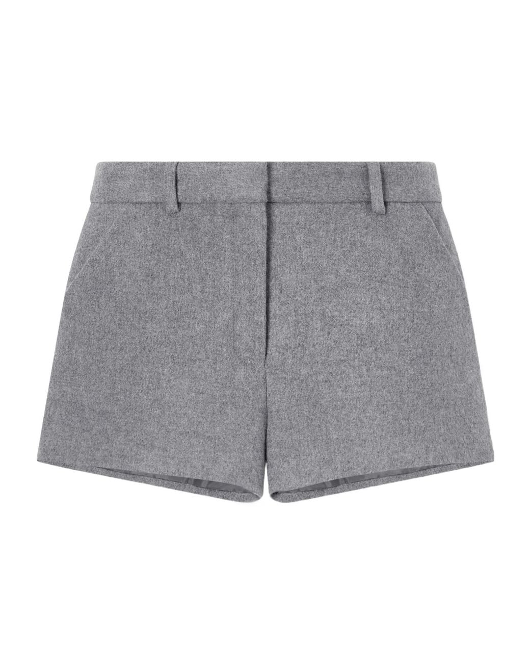 Frankie Shop Gray High-Waisted Shorts