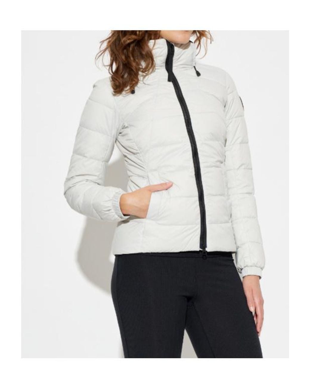 Canada Goose White Abbott Hooded Down Jacket