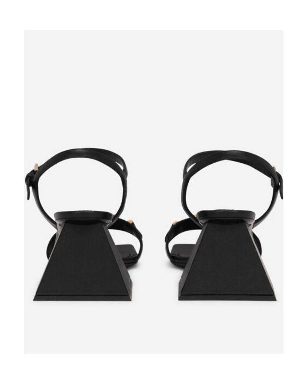Dolce & Gabbana Black Logo-Detail Open-Toe Sandals