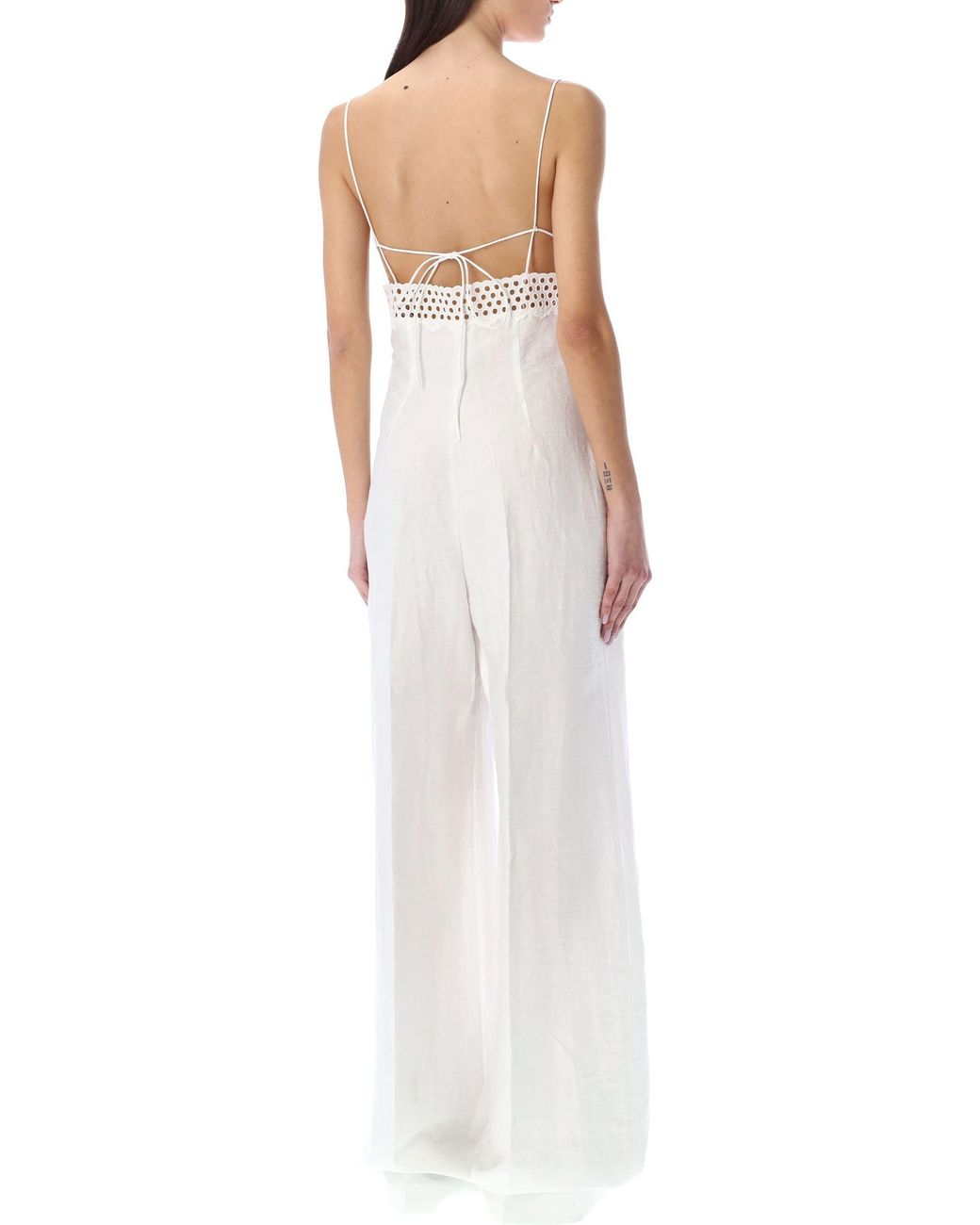Stella McCartney White Suspender Bra Jumpsuit