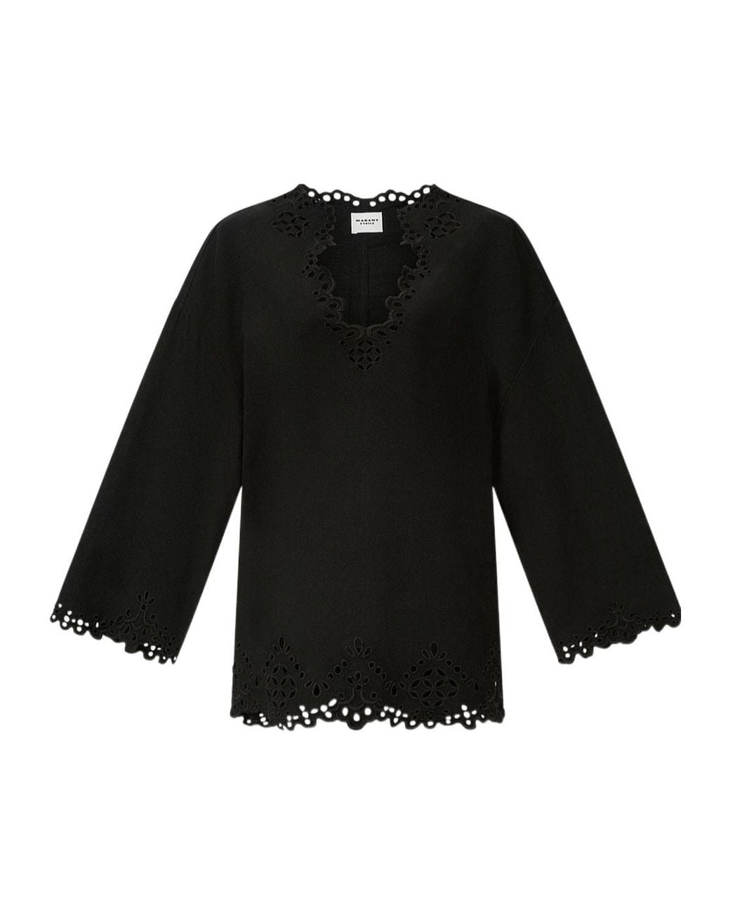 Isabel Marant Black Isabel Marant Étoile Sherazade Broderie Top
