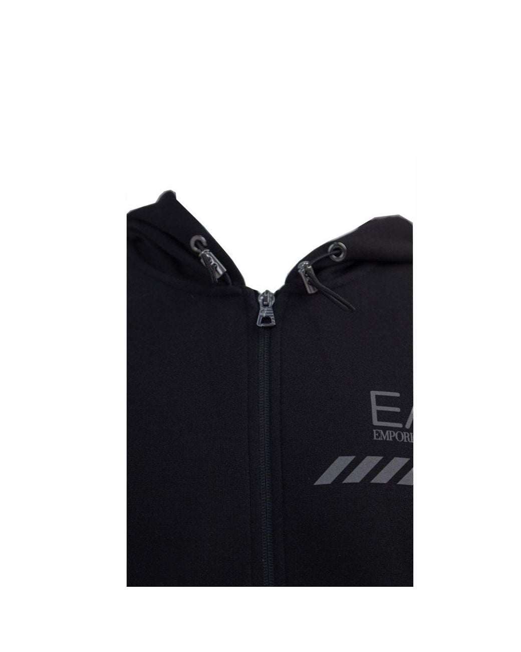 EA7 Blue Hooded Sports Jacket for men