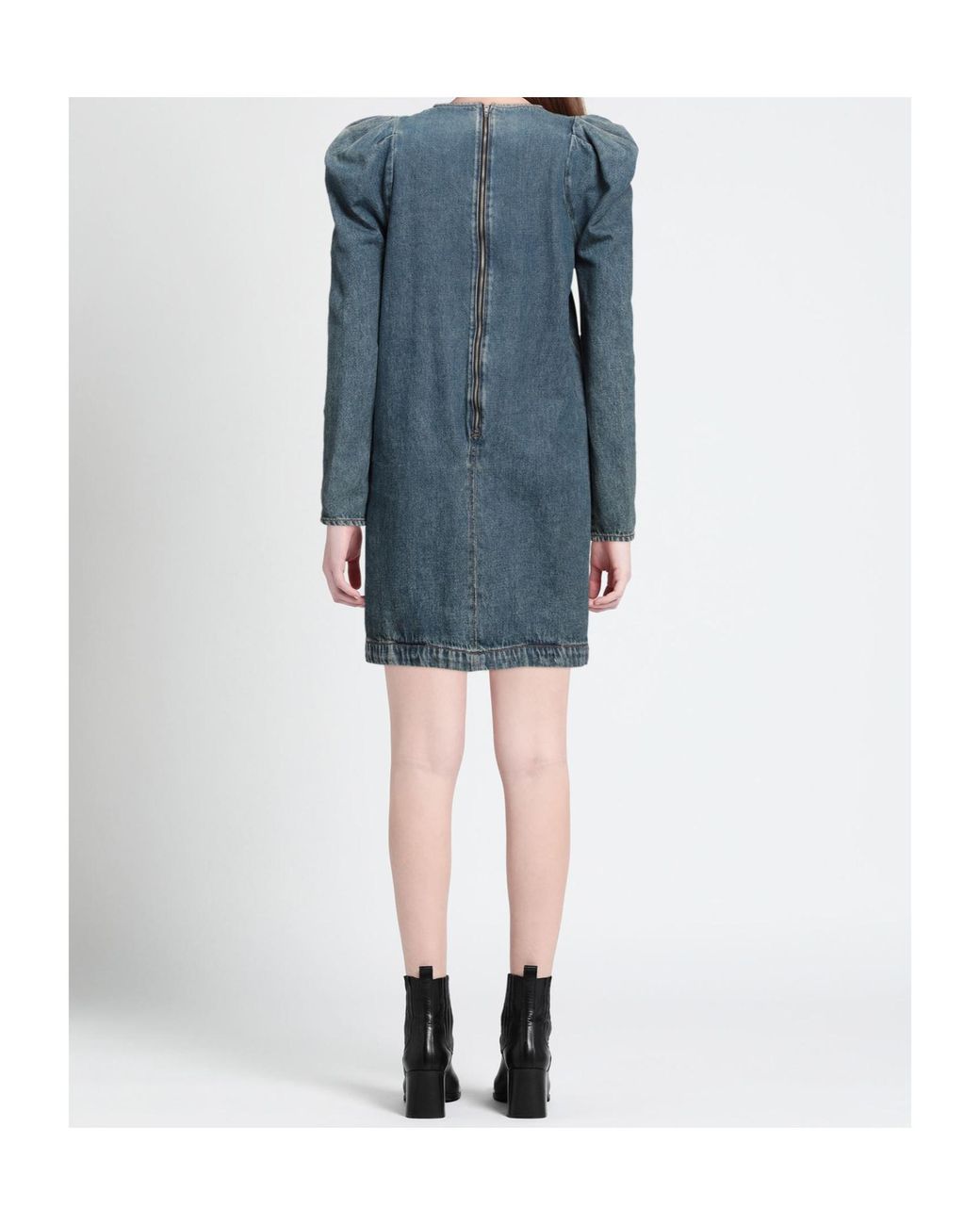 Sportmax Blue Long Sleeve Denim Dress