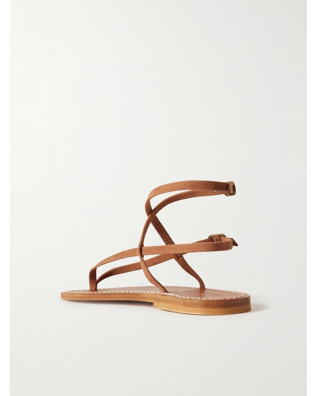 K. Jacques Brown Abako Leather Sandals