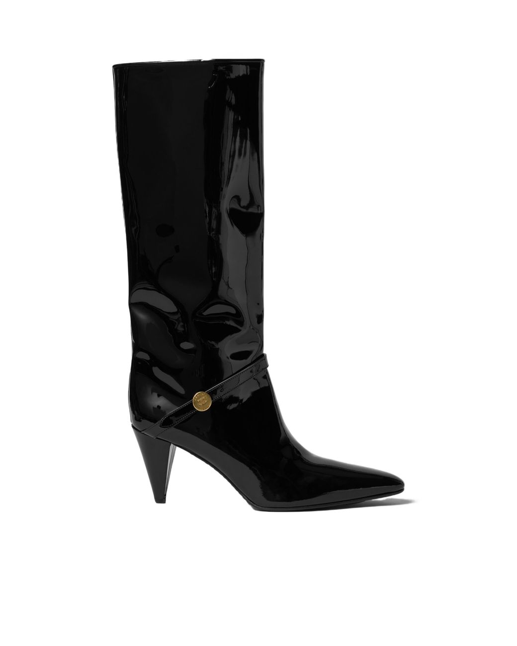 Céline Black Sharp Patent Boot