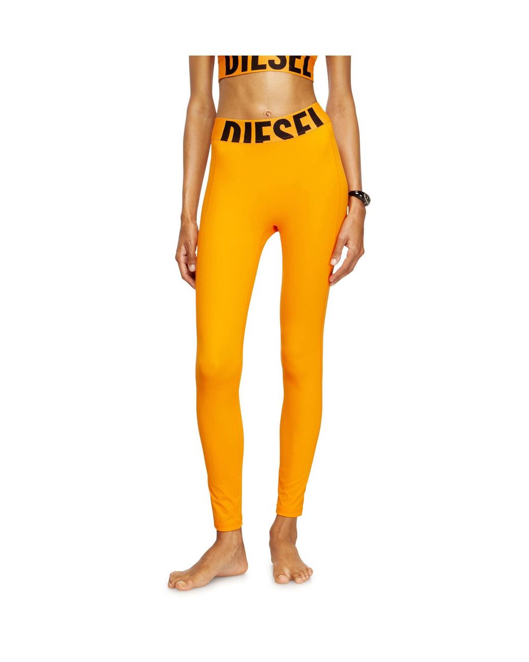 DIESEL Yellow Adeline-D-Pop Logo Pants