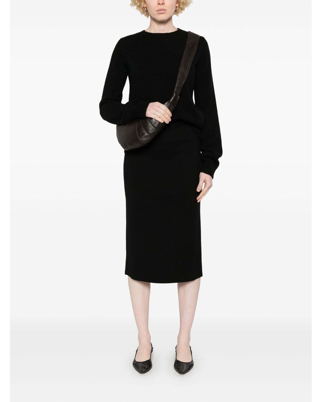 The Row Black Ikko Midi Skirt