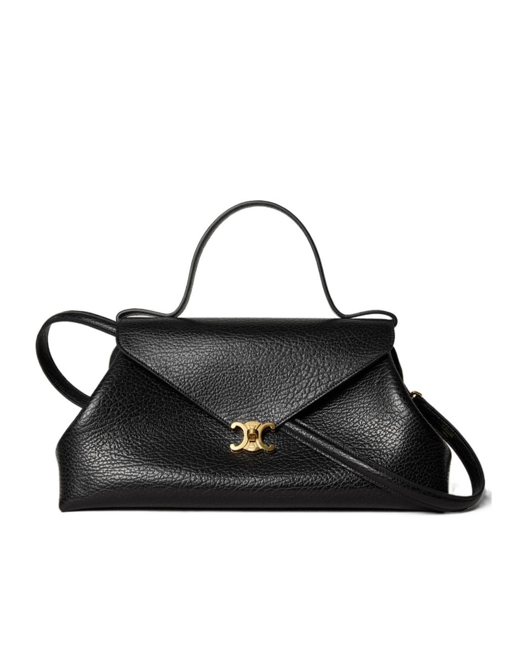 Céline Black Logo Shoulder Bag