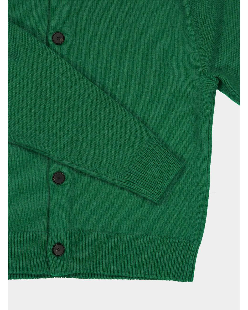 Auralee Green Long-Sleeve Knit Top for men