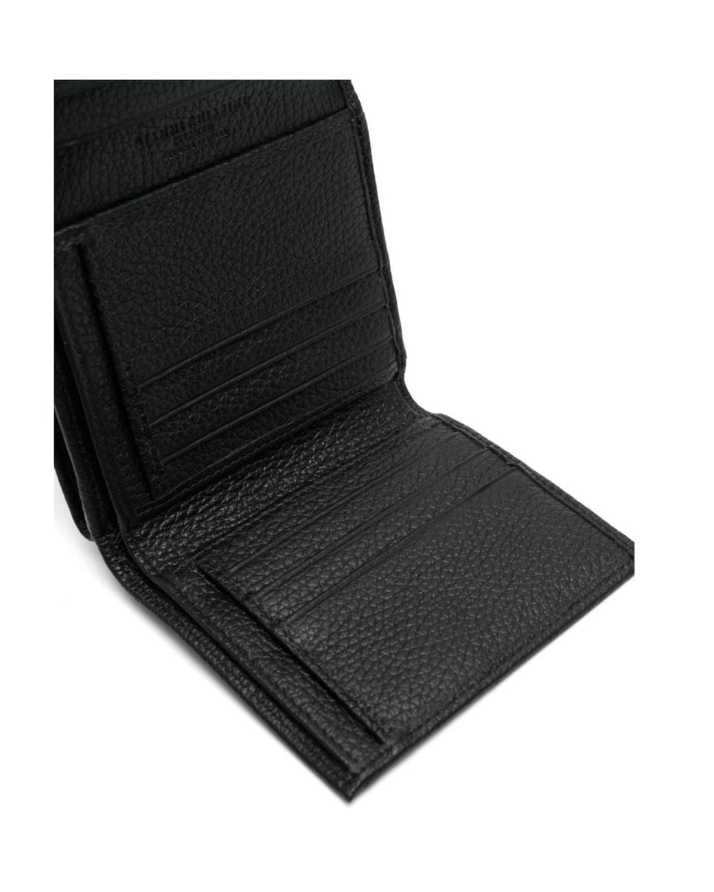 Gianni Chiarini Black Logo Stamp Zipped Wallet