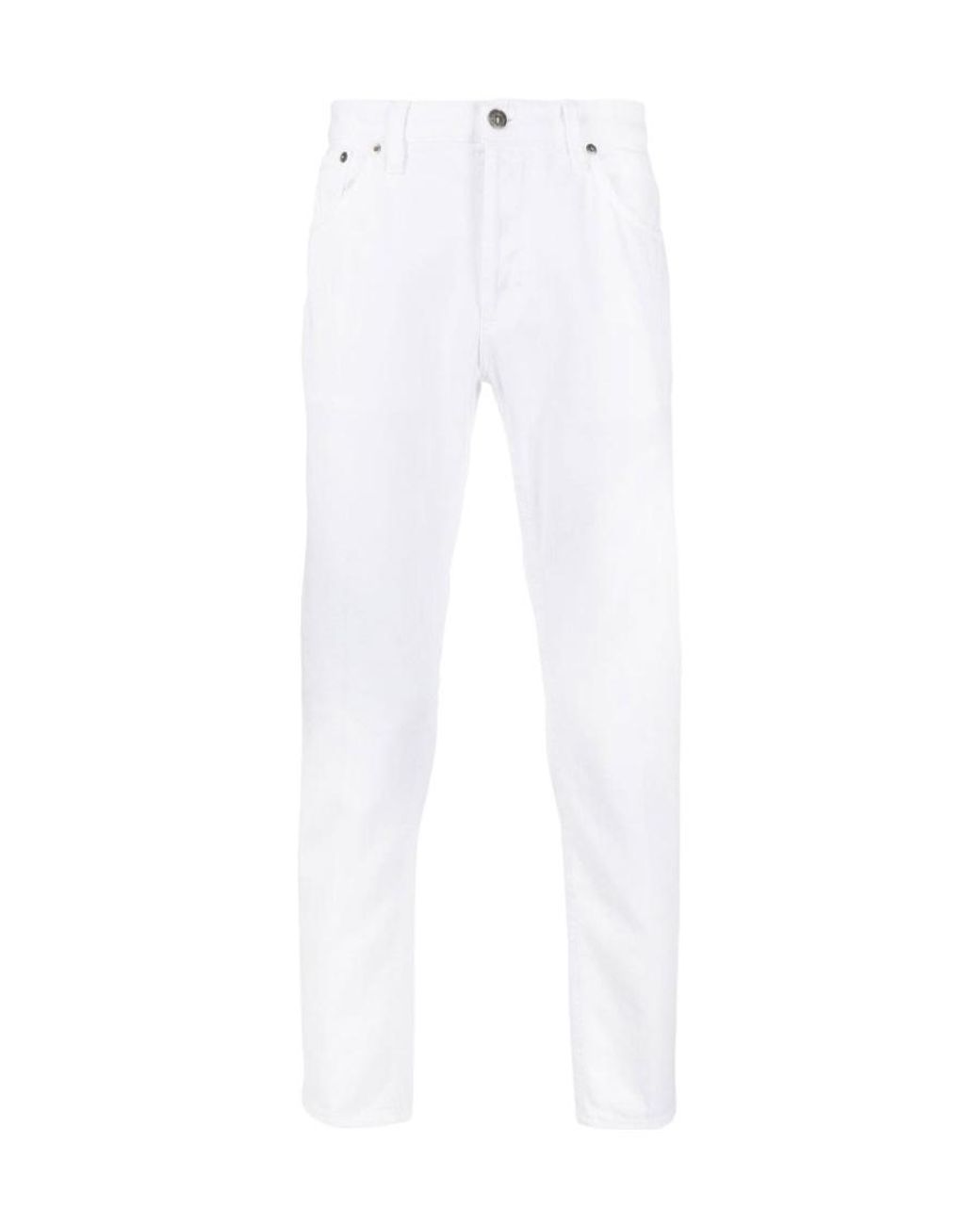Dondup White Logo Jeans for men