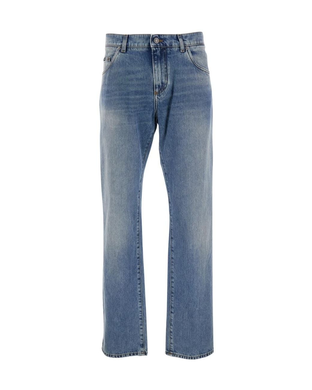 Dolce & Gabbana Blue Straight Leg Jeans for men