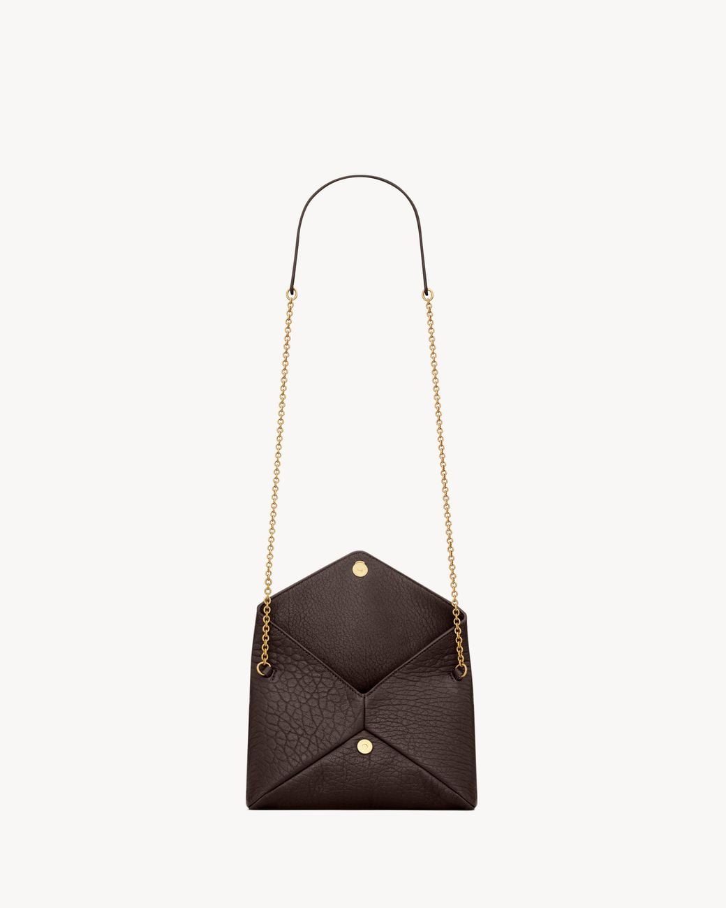 Saint Laurent White Cassandre Chain Shoulder Bag
