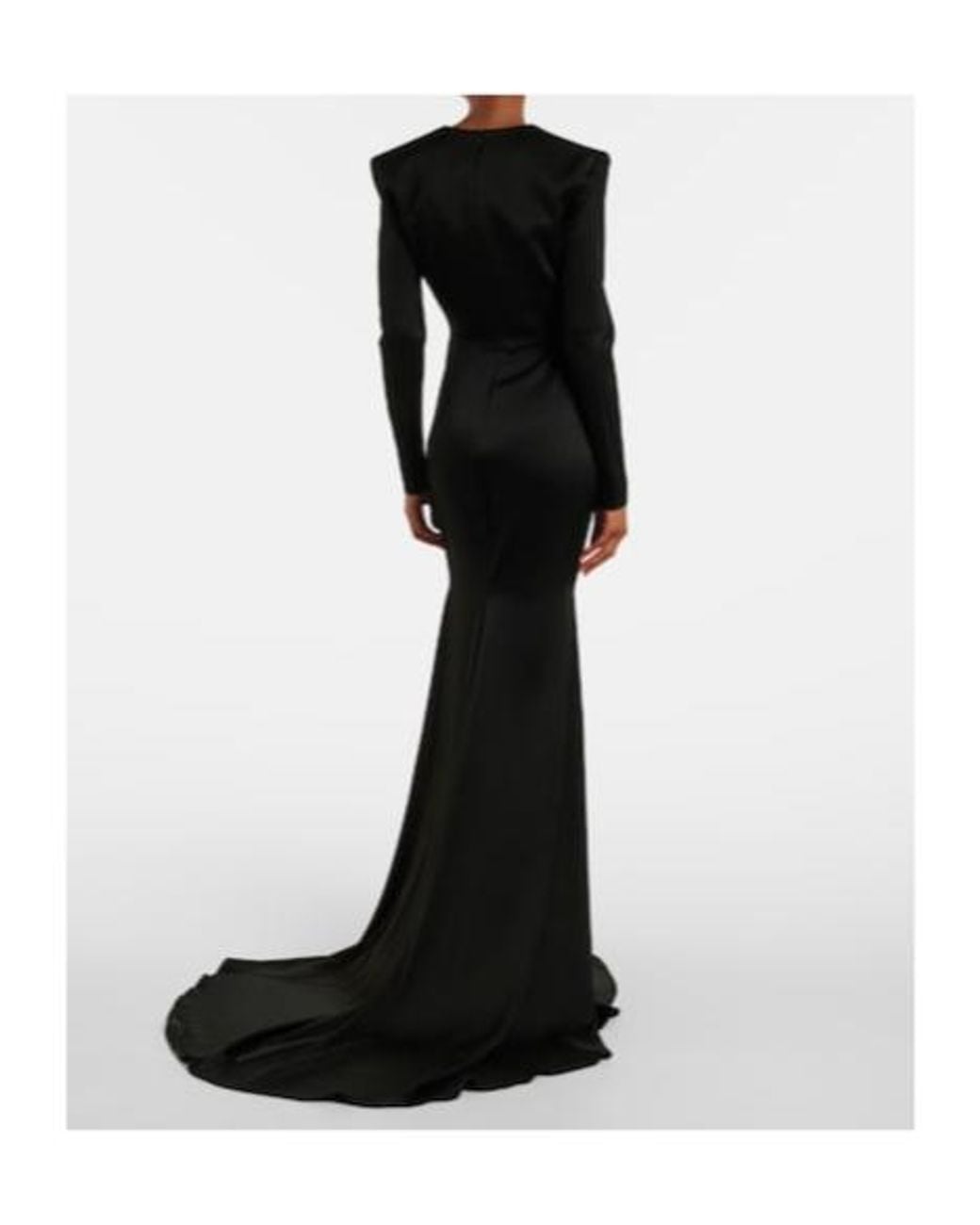 Alex Perry Black Satin Crepe Gown