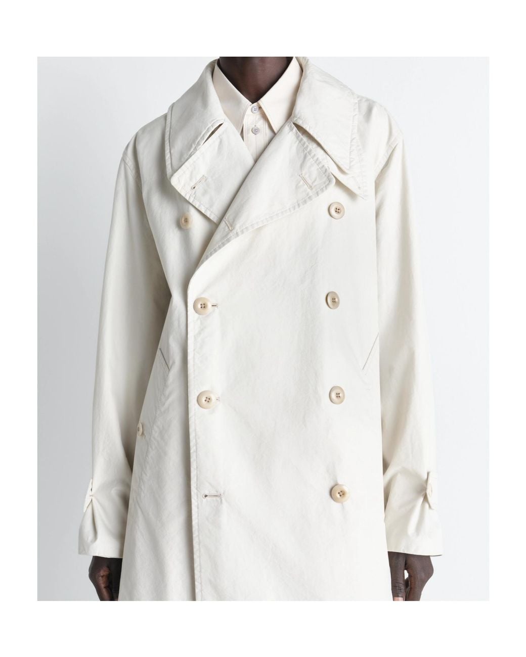 Lemaire White Belted Trench Coat