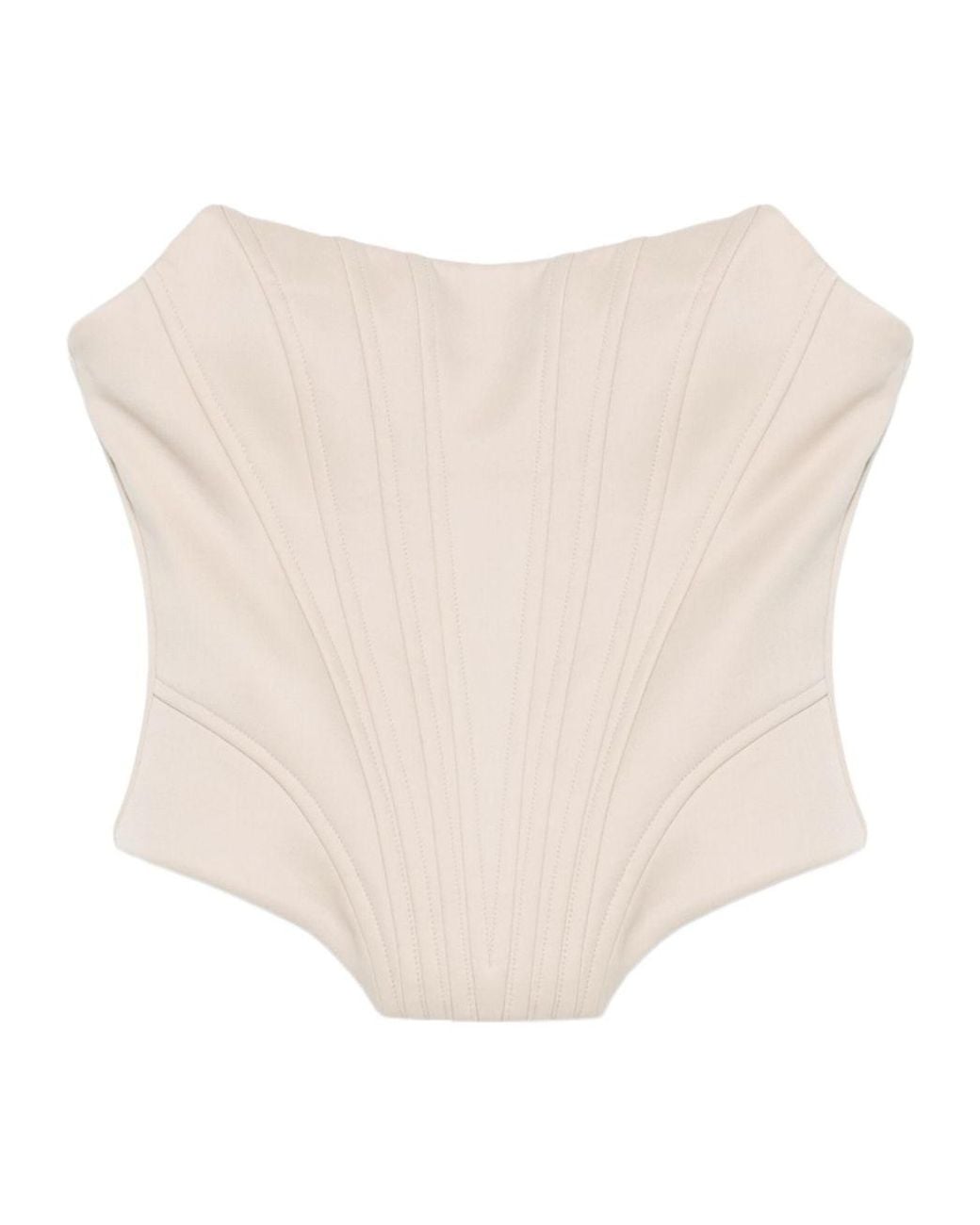 GIUSEPPE DI MORABITO White Corset Top