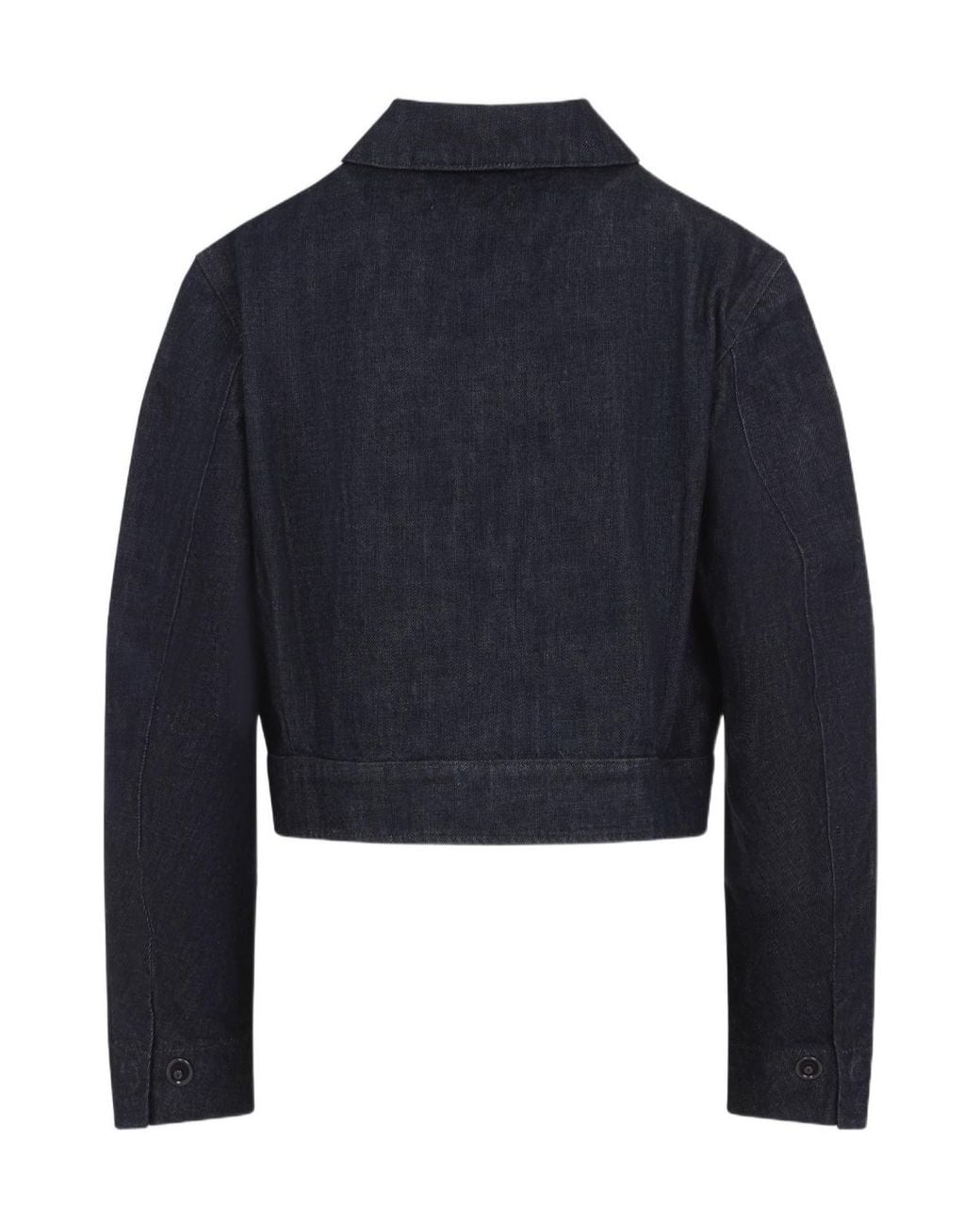 Lemaire Blue Long Sleeved Cropped Jacket